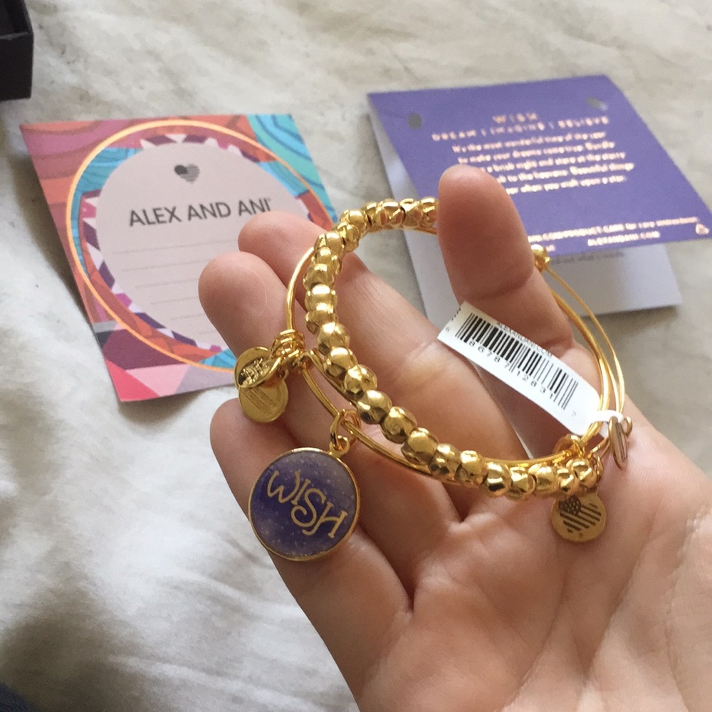 🔮 ALEX AND ANI wish charm 2-bracelet set gift box